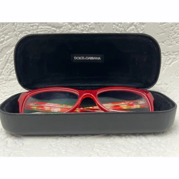 Dolce & Gabbana Opal Red Floral Print Eyeglass‎ Frame - Picture 3 of 11